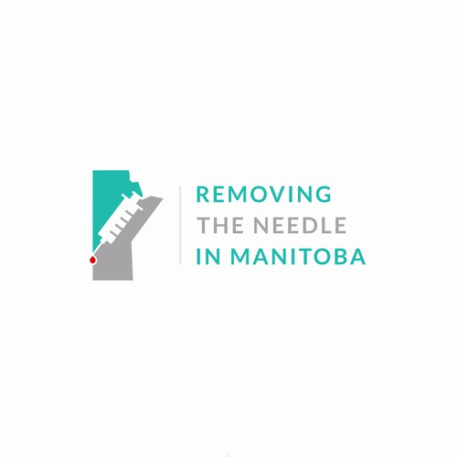 Design a logo for "Removing the Needle in Manitoba"