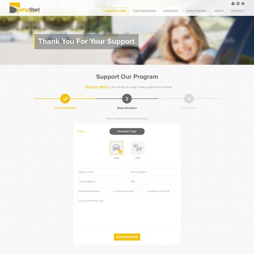 This one is one of inner pages design from the winning competition for JumpStart Charlotte. 