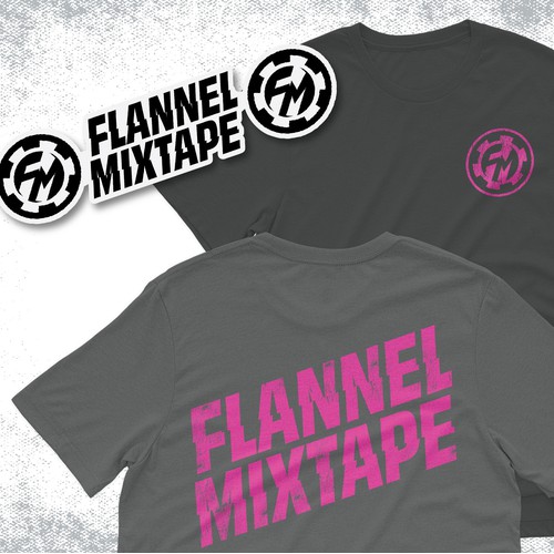 Flannel Mixtape, Logo & Wordmark for an Alt-Rock coverband 