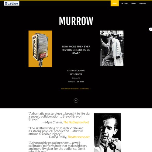 WEBSITE DESIGN FOR ARTS CENTER - MURROW