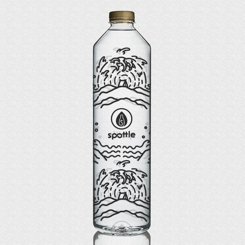 Clean and minimalistic water bottle design