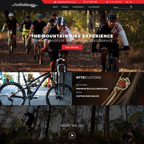 Webdesign for Bike shop