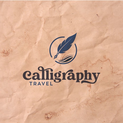 Calligraphy Travel — Elegant Agency Logo
