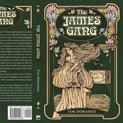 Book cover for a novel "The James Gang""