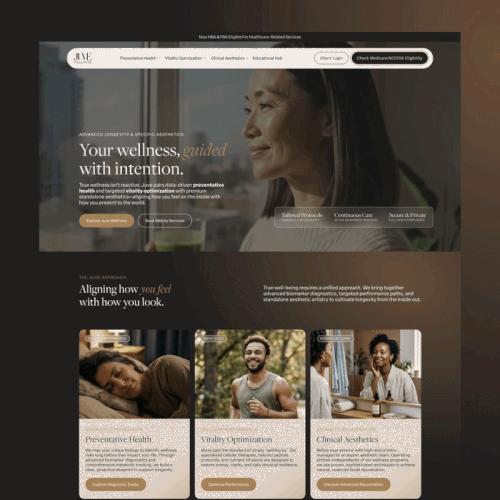 Luxury Wellnes Website Design