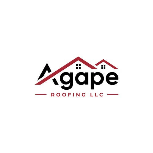 A logo for roofing company