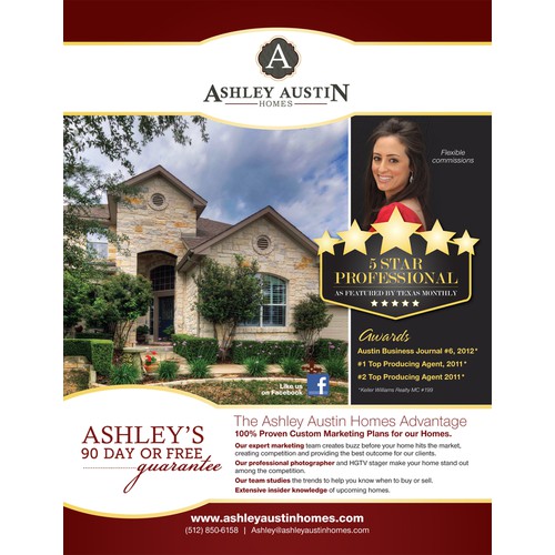 Flyer for real estate agent Ashley Austin Homes