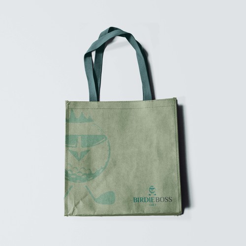 Golf Themed Logo Tote Bag Mockup