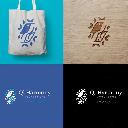 Logo design for Qi Harmony Acupuncture.