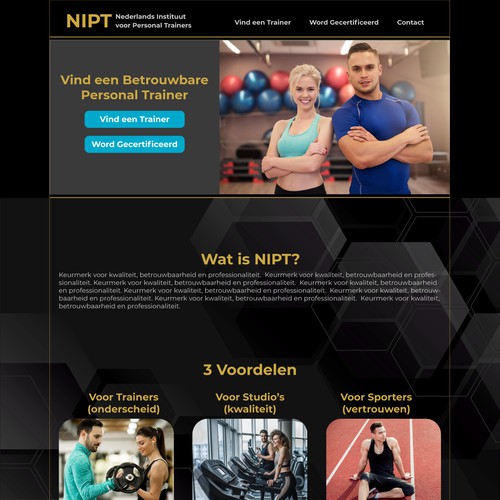 Web Design for a Personal Trainer Association
