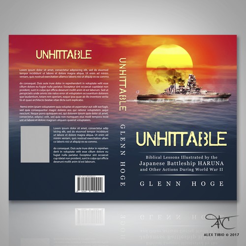 Full book cover design for Glenn Hoge's "Unhittable"