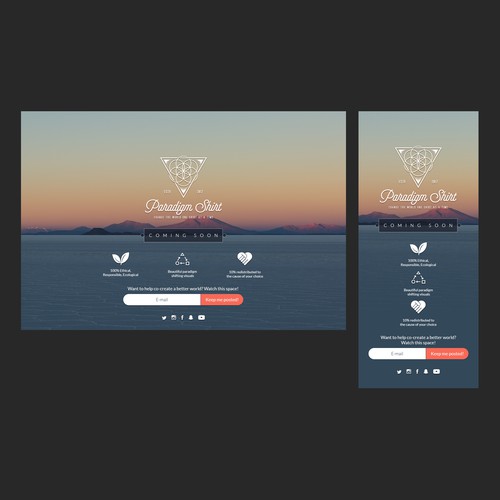Coming soon Page design