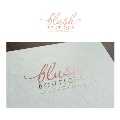 Elegantly stylish logo for Blush Boutique