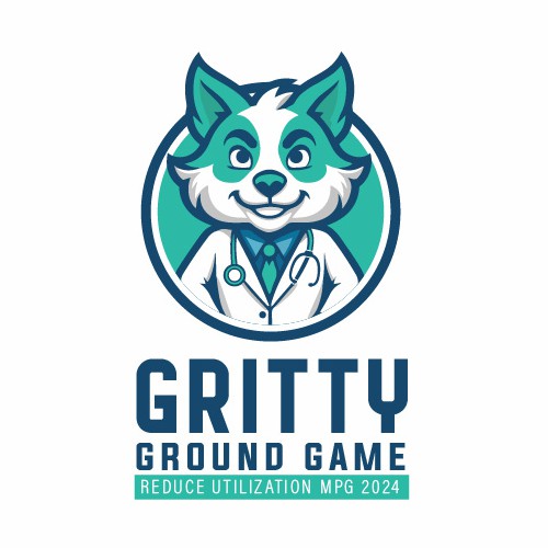 Gritty Ground Game Hospital Mascot Logo