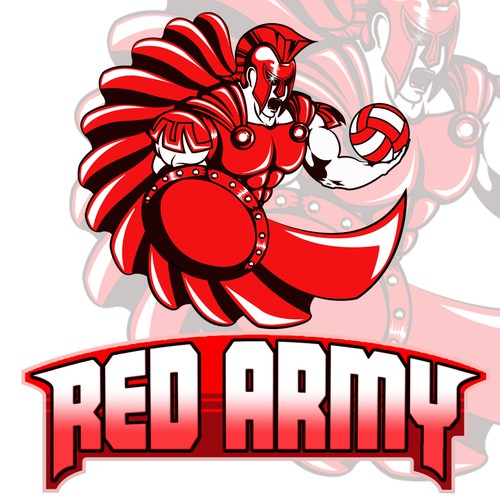 Create a cool, intense, captivating and intimidating logo for a Sports Team - RED ARMY