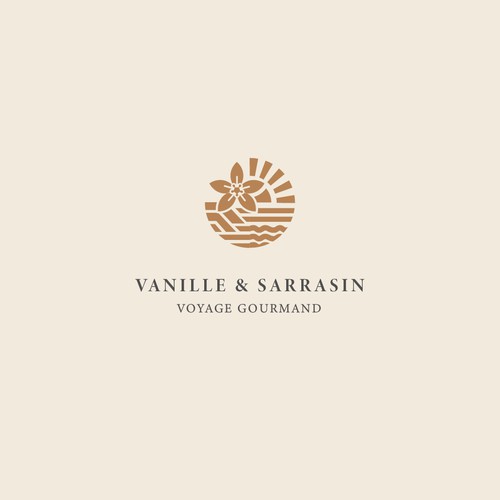Logo pour une crêperie qui fait voyager