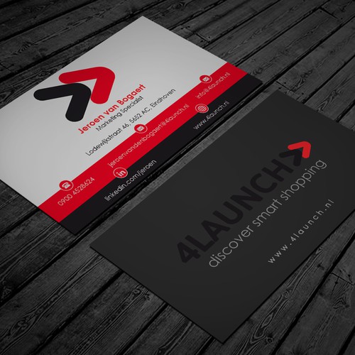 Create a Clean Business card for 4Launch!