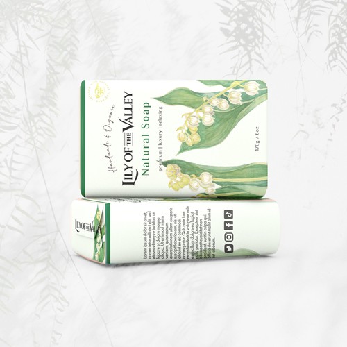 Packaging design for lily of the valley soap