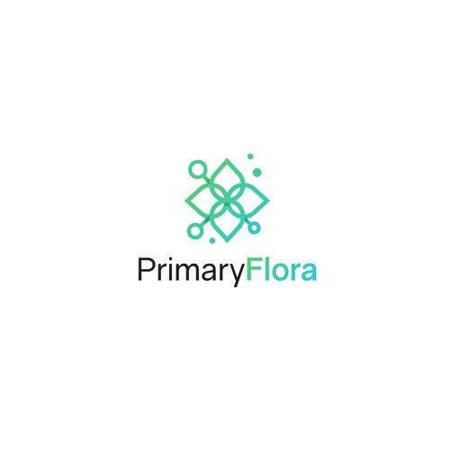 Modern, geometric design for a probiotic company