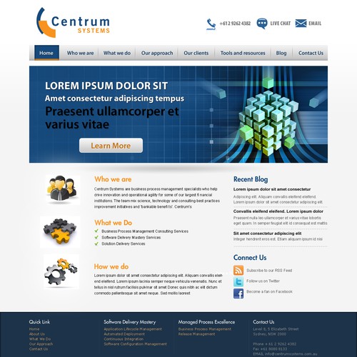 New website design wanted for Centrum Systems