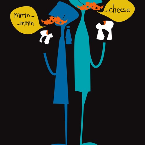 Super Cool T-Shirt Design for Papi Queso Streatery Gourmet Grilled Cheese Truck