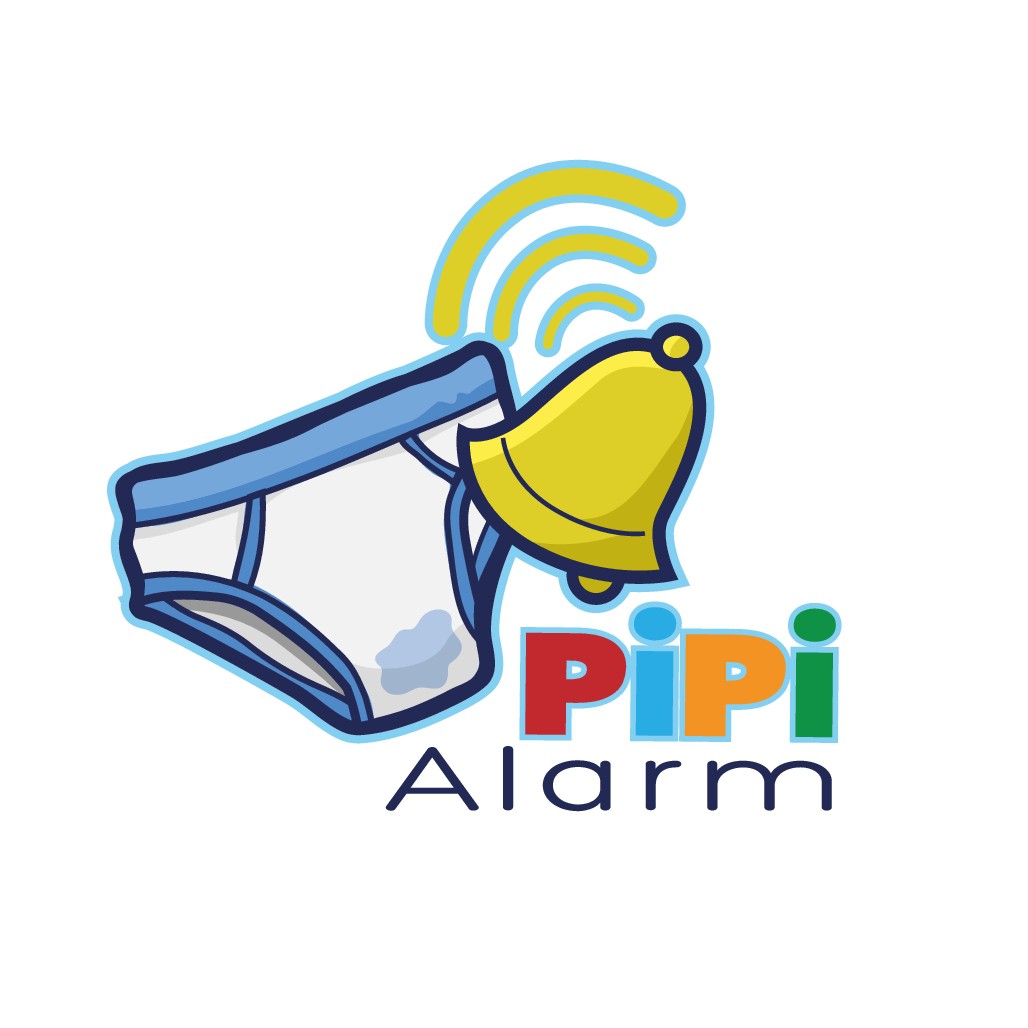 Create a product logo for a bedwetting alarm for kids