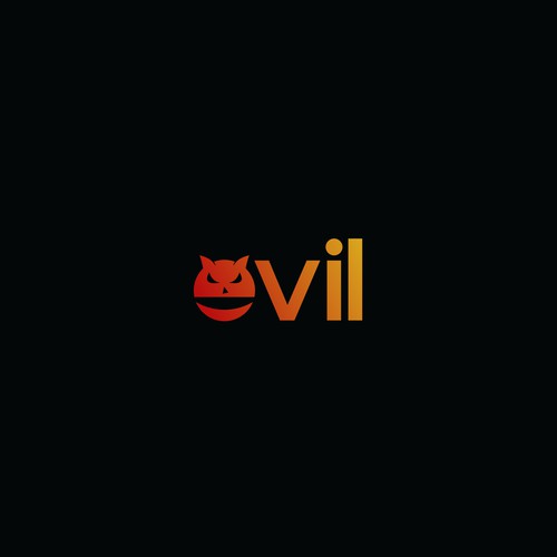 evil logo type concept