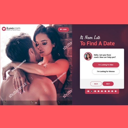 final design for dating landiing page