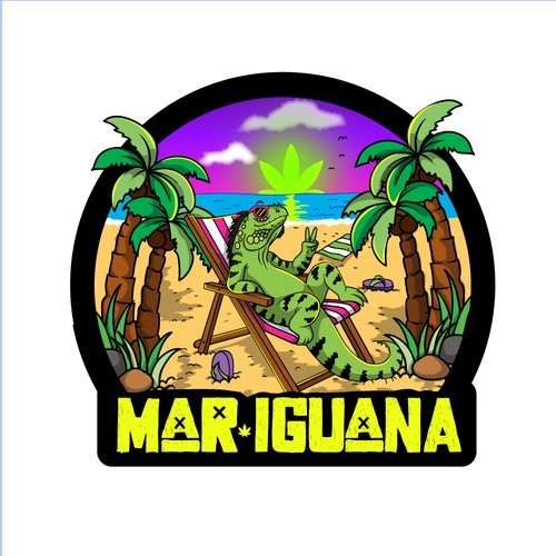 Design a logo for a cannabis brand located in the Caribbean