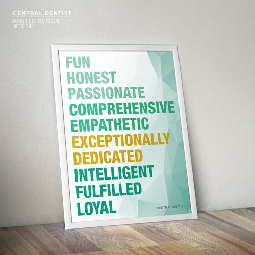 Minimalist Poster Design for Central Dentist