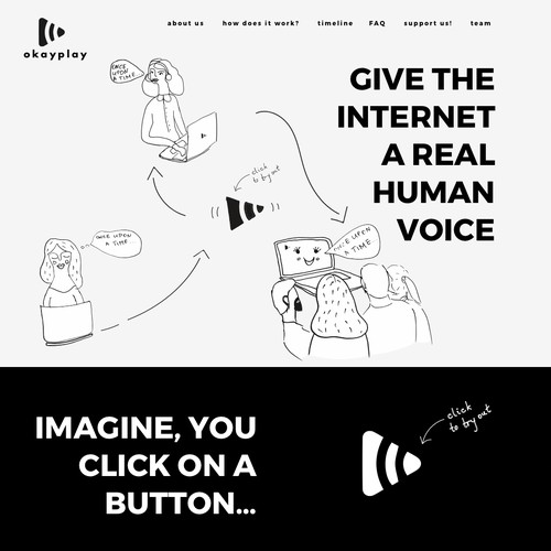 Creative monochrome landing page