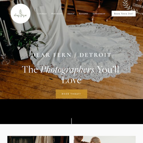 Stylish Wedding Photography Site