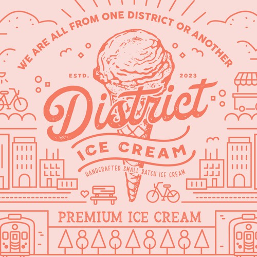 Packaging for District Ice Cream