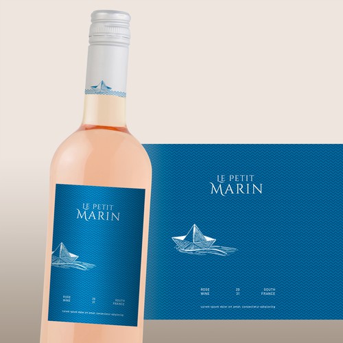 Rose wine label design