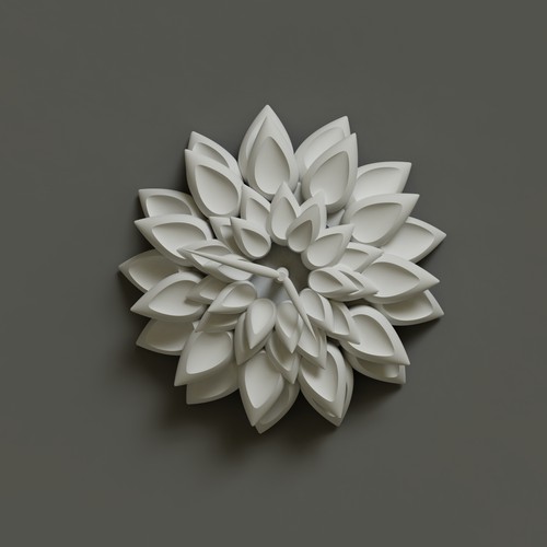 flower clock asimetric design 