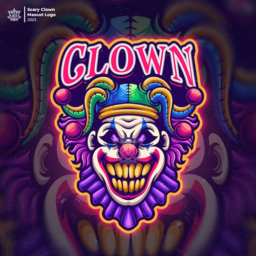 Scary Clown Mascot Logo