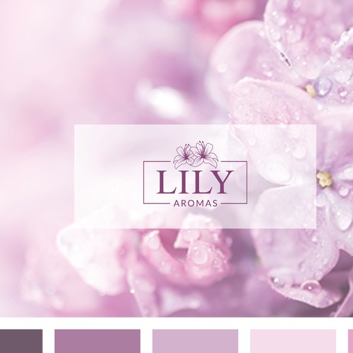 Elegant feminine logo for Lily Aromas