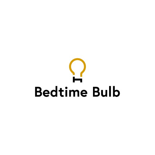 Bed, Time and Bulb logo for a healthy light bulb company.