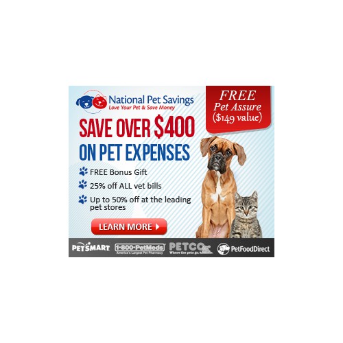 Create the next banner ad for National Pet Savings