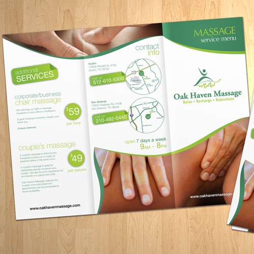 Oak Haven Massage Brochure