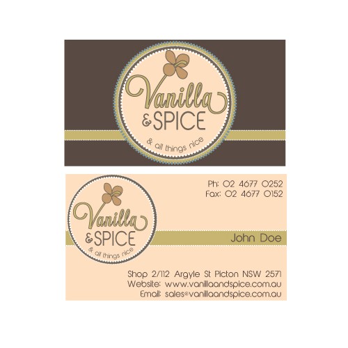 New logo and business card wanted for Vanilla & Spice