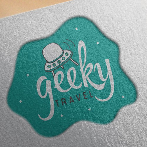 Create a worldwide brand logo for our Geeky travel plans!
