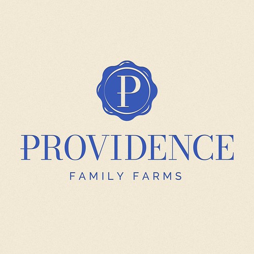 Sophisticated wax seal logo for Providence Family Farms
