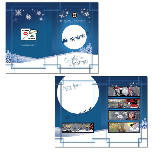 Create an Elegant looking Merry Christmas Comic Greeting Card