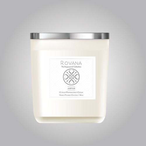 Rovana Candle scent label design