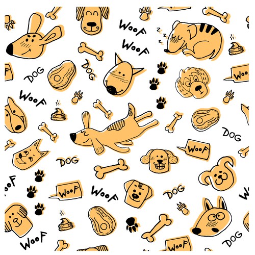 Funny dogs pattern 