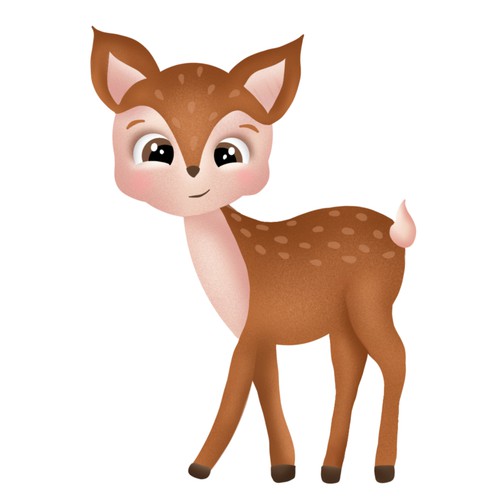 illustration of deer sticker