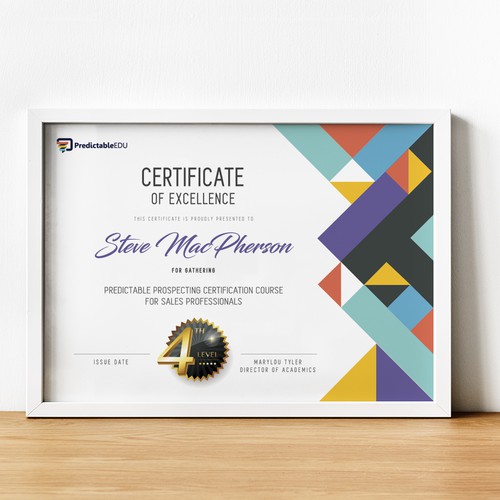 Modern and clean design certificate