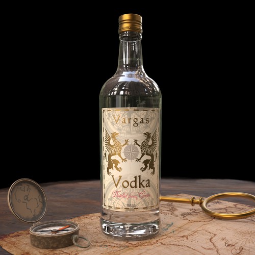 Premium Vodka Bottle Label