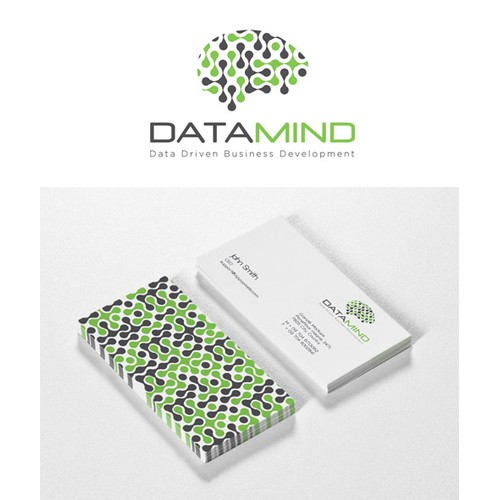 Minimalist logo for Datamind:  Artificial Intelligence and business dev Financial Services/ tech